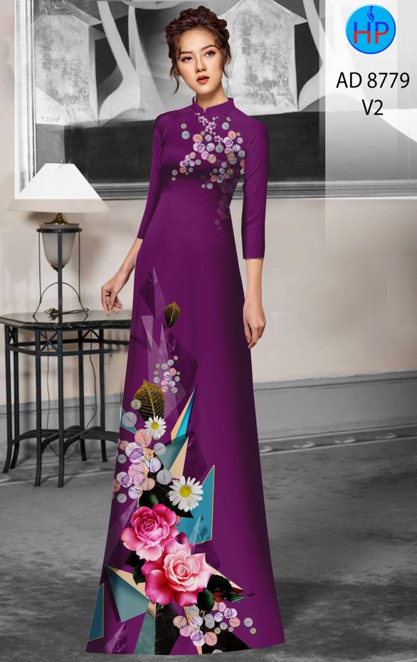 Vải Áo Dài Hoa Hồng Vừa Ra AD 8779 51 Vải Áo Dài Hoa Hồng Vừa Ra  AD 8779