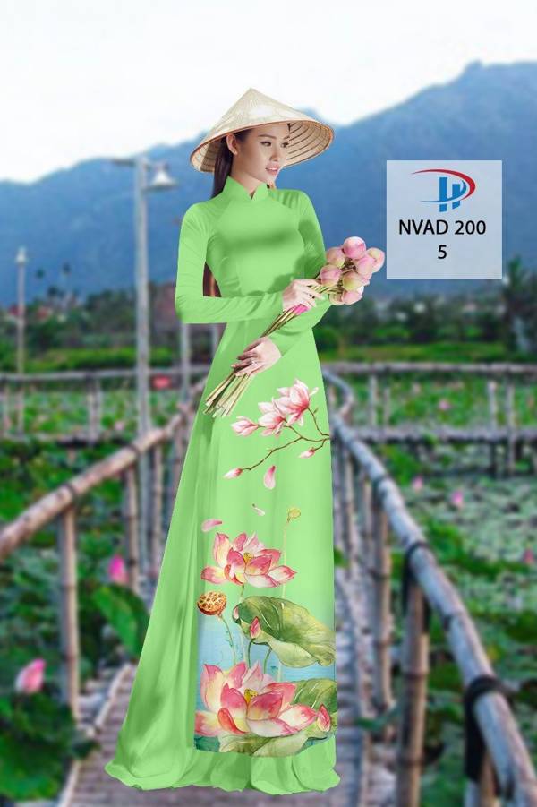 Vải Áo Dài Hoa Sen Độc Đáo AD NVAD200 69 Vải Áo Dài Hoa Sen Độc Đáo AD NVAD200