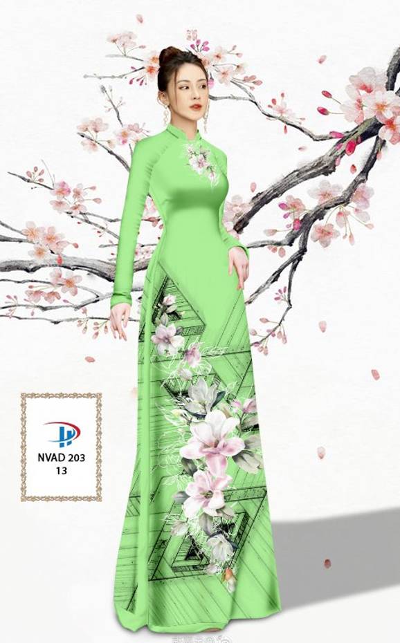 Vải Áo Dài Hoa In 3D Vừa Ra AD NVAD203 51 Vải Áo Dài Hoa In 3D Vừa Ra  AD NVAD203
