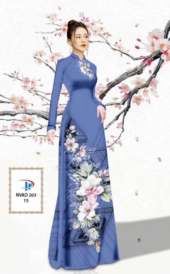 Vải Áo Dài Hoa In 3D Vừa Ra AD NVAD203 53 Vải Áo Dài Hoa In 3D Vừa Ra  AD NVAD203