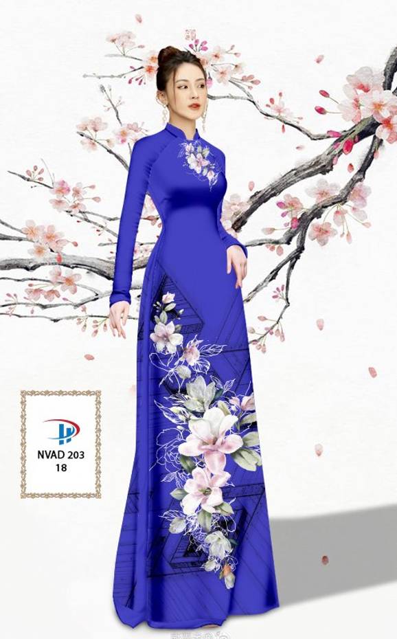 Vải Áo Dài Hoa In 3D Vừa Ra AD NVAD203 56 Vải Áo Dài Hoa In 3D Vừa Ra  AD NVAD203
