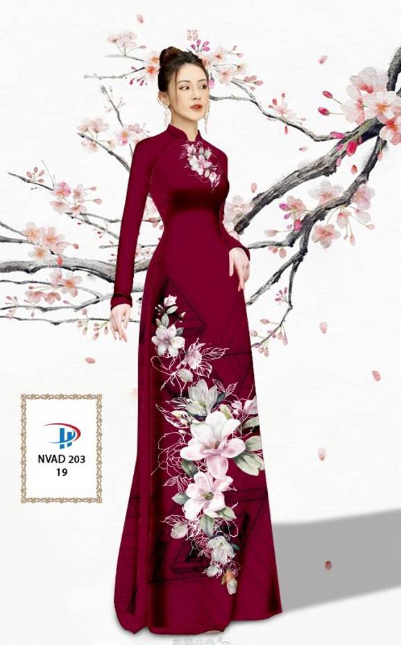 Vải Áo Dài Hoa In 3D Vừa Ra AD NVAD203 57 Vải Áo Dài Hoa In 3D Vừa Ra  AD NVAD203