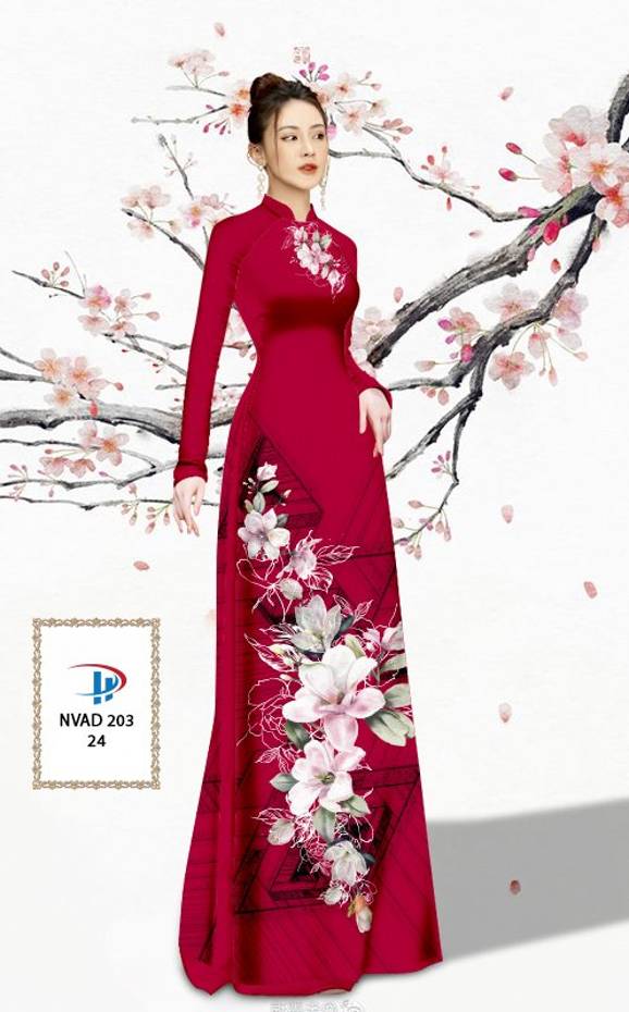 Vải Áo Dài Hoa In 3D Vừa Ra AD NVAD203 63 Vải Áo Dài Hoa In 3D Vừa Ra  AD NVAD203