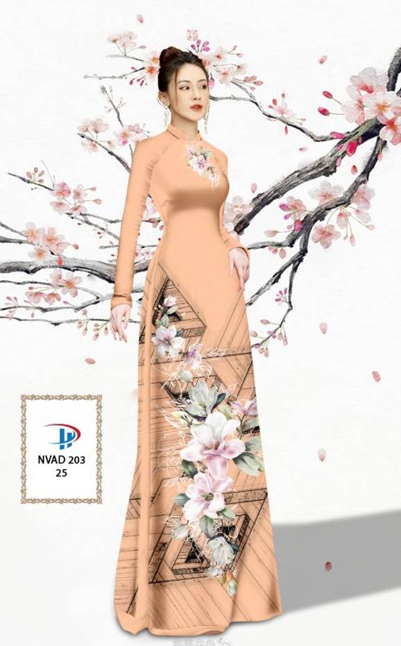 Vải Áo Dài Hoa In 3D Vừa Ra AD NVAD203 64 Vải Áo Dài Hoa In 3D Vừa Ra  AD NVAD203