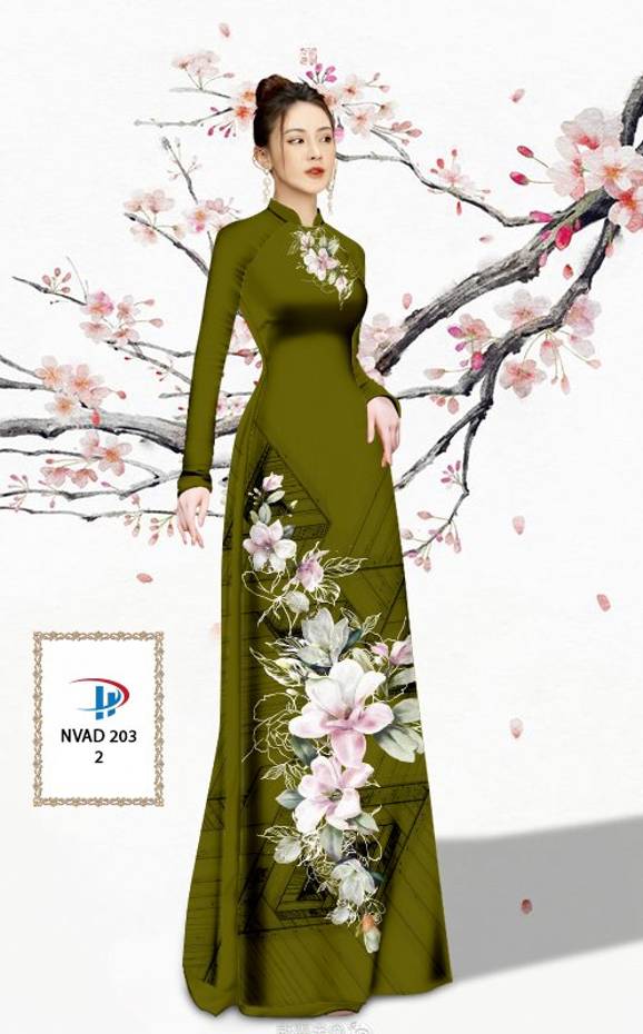 Vải Áo Dài Hoa In 3D Vừa Ra AD NVAD203 66 Vải Áo Dài Hoa In 3D Vừa Ra  AD NVAD203