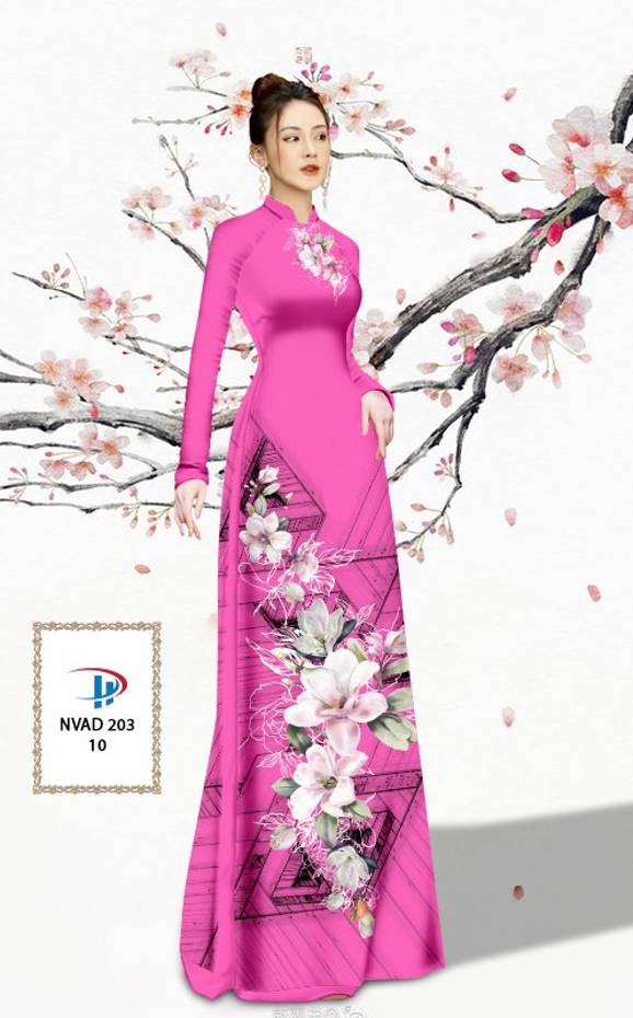 Vải Áo Dài Hoa In 3D Vừa Ra AD NVAD203 72 Vải Áo Dài Hoa In 3D Vừa Ra  AD NVAD203