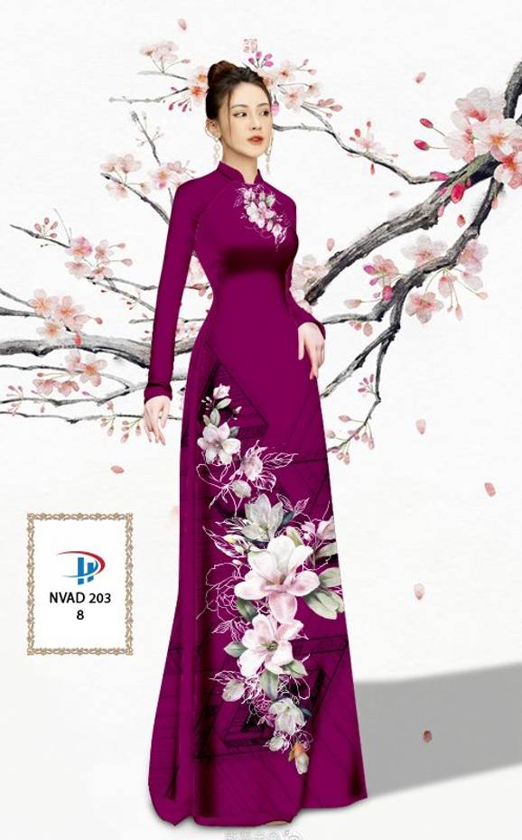 Vải Áo Dài Hoa In 3D Vừa Ra AD NVAD203 70 Vải Áo Dài Hoa In 3D Vừa Ra  AD NVAD203
