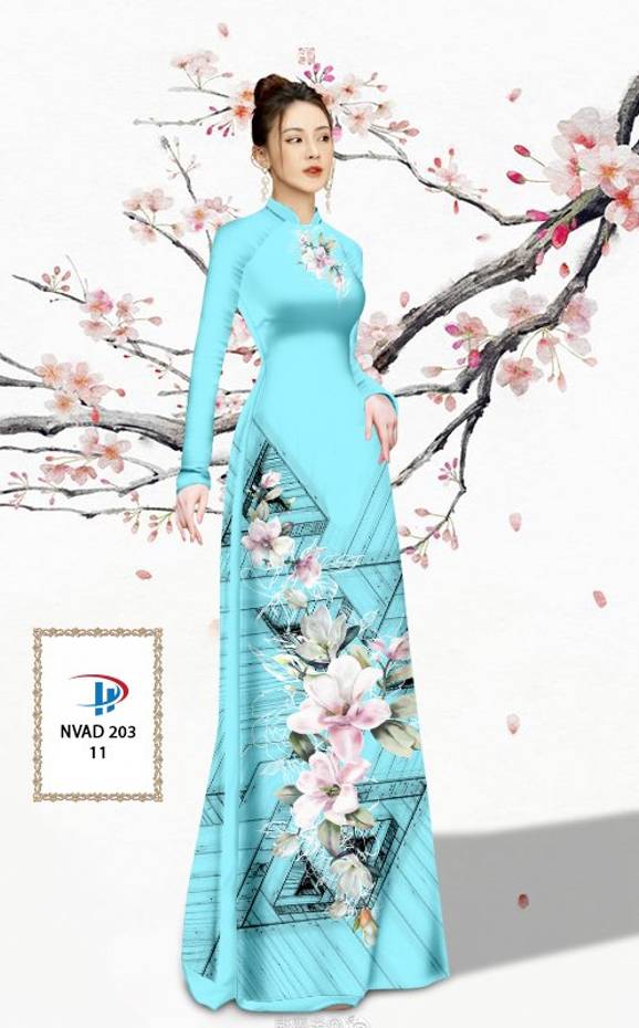 Vải Áo Dài Hoa In 3D Vừa Ra AD NVAD203 73 Vải Áo Dài Hoa In 3D Vừa Ra  AD NVAD203