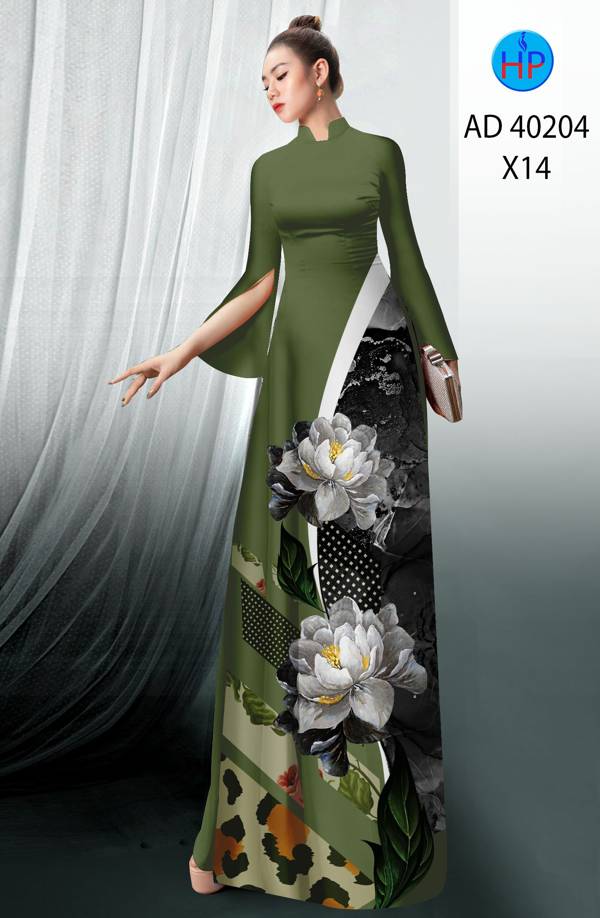 Vải Áo Dài Hoa Sen Thiết Kế 2021 AD 40204 38 Vải Áo Dài Hoa Sen Thiết Kế 2021 AD 40204