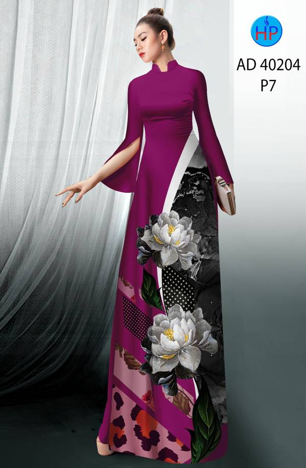 Vải Áo Dài Hoa Sen Thiết Kế 2021 AD 40204 39 Vải Áo Dài Hoa Sen Thiết Kế 2021 AD 40204