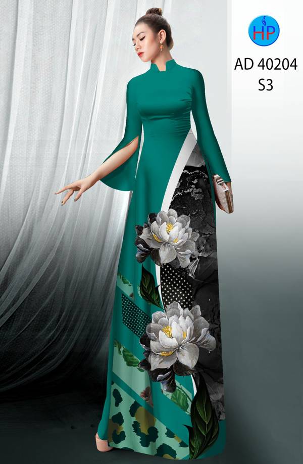 Vải Áo Dài Hoa Sen Thiết Kế 2021 AD 40204 40 Vải Áo Dài Hoa Sen Thiết Kế 2021 AD 40204
