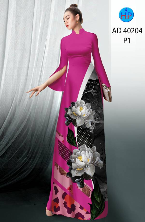 Vải Áo Dài Hoa Sen Thiết Kế 2021 AD 40204 41 Vải Áo Dài Hoa Sen Thiết Kế 2021 AD 40204