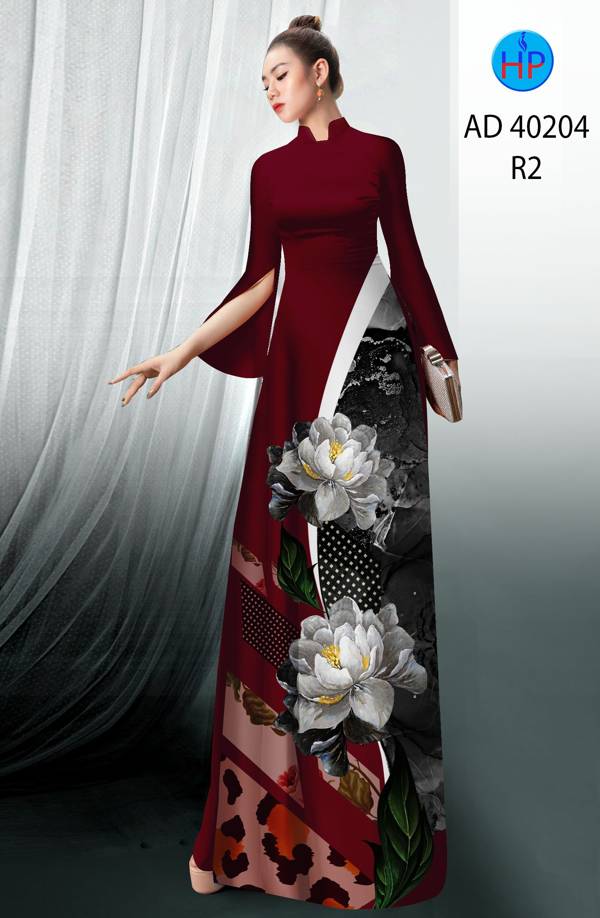 Vải Áo Dài Hoa Sen Thiết Kế 2021 AD 40204 42 Vải Áo Dài Hoa Sen Thiết Kế 2021 AD 40204