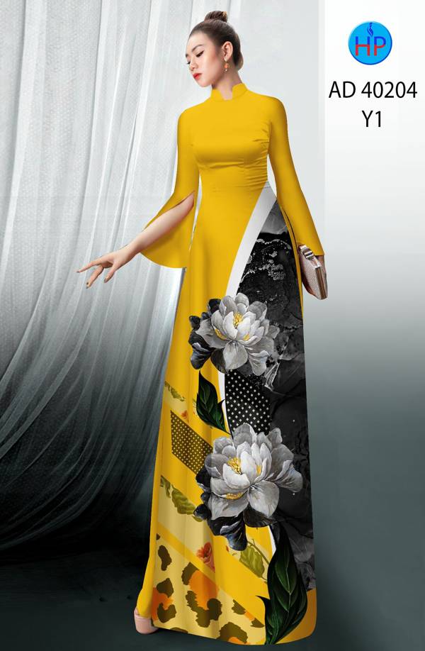 Vải Áo Dài Hoa Sen Thiết Kế 2021 AD 40204 49 Vải Áo Dài Hoa Sen Thiết Kế 2021 AD 40204
