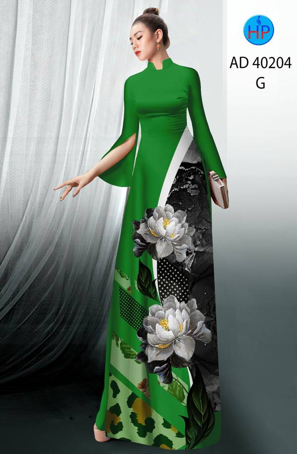 Vải Áo Dài Hoa Sen Thiết Kế 2021 AD 40204 46 Vải Áo Dài Hoa Sen Thiết Kế 2021 AD 40204