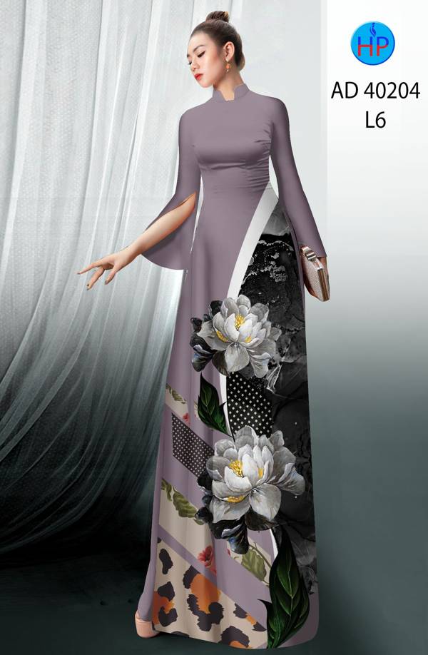 Vải Áo Dài Hoa Sen Thiết Kế 2021 AD 40204 52 Vải Áo Dài Hoa Sen Thiết Kế 2021 AD 40204
