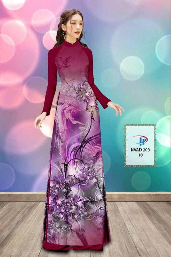 Vải Áo Dài Hoa Văn Vừa Ra  AD NVAD203