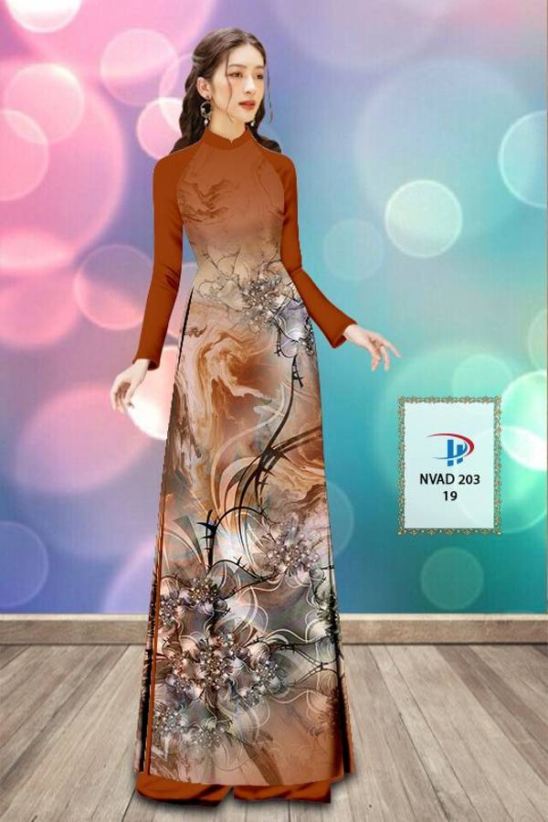 Vải Áo Dài Hoa Văn Vừa Ra  AD NVAD203