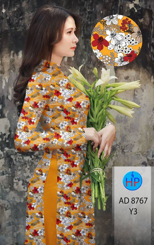 Vải Áo Dài Hoa Đều Kiểu Mới AD 3767
