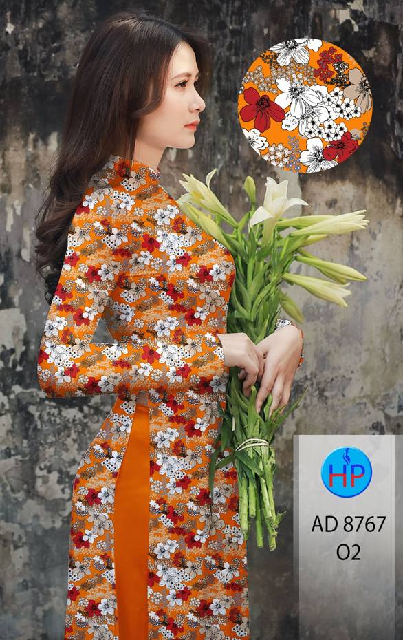 Vải Áo Dài Hoa Đều Kiểu Mới AD 3767