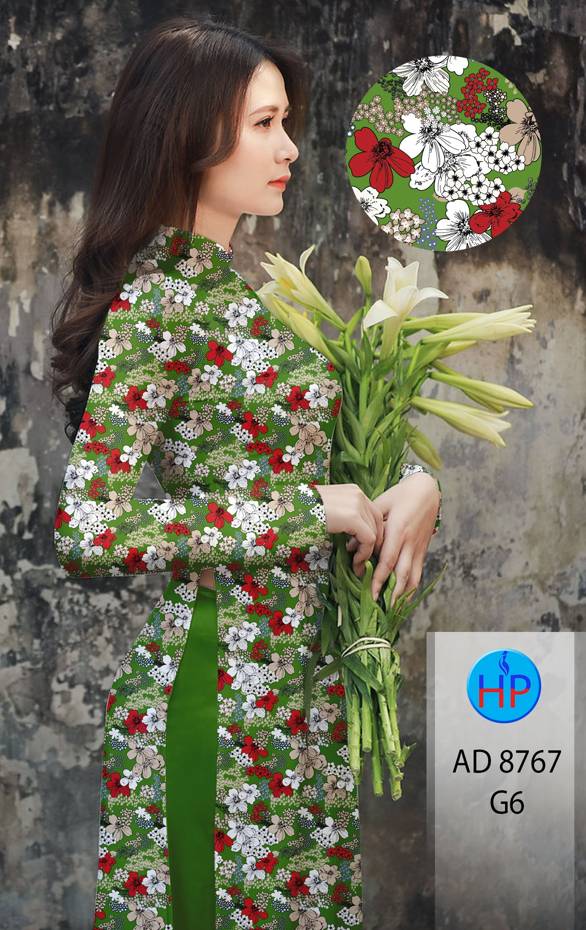 Vải Áo Dài Hoa Đều Kiểu Mới AD 3767