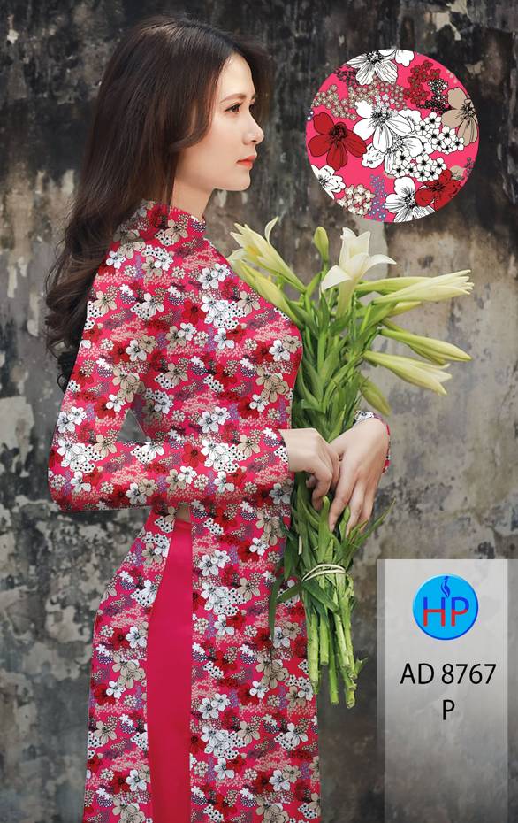 Vải Áo Dài Hoa Đều Kiểu Mới AD 3767