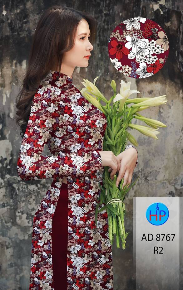 Vải Áo Dài Hoa Đều Kiểu Mới AD 3767