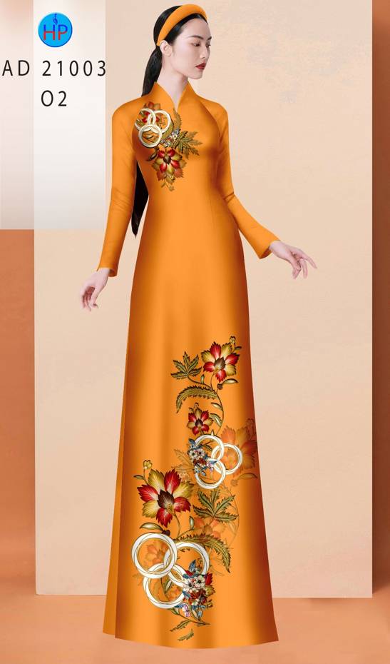Vải Áo Dài Hoa In 3D Độc Đáo AD 21003 49 Vải Áo Dài Hoa In 3D Độc Đáo AD 21003