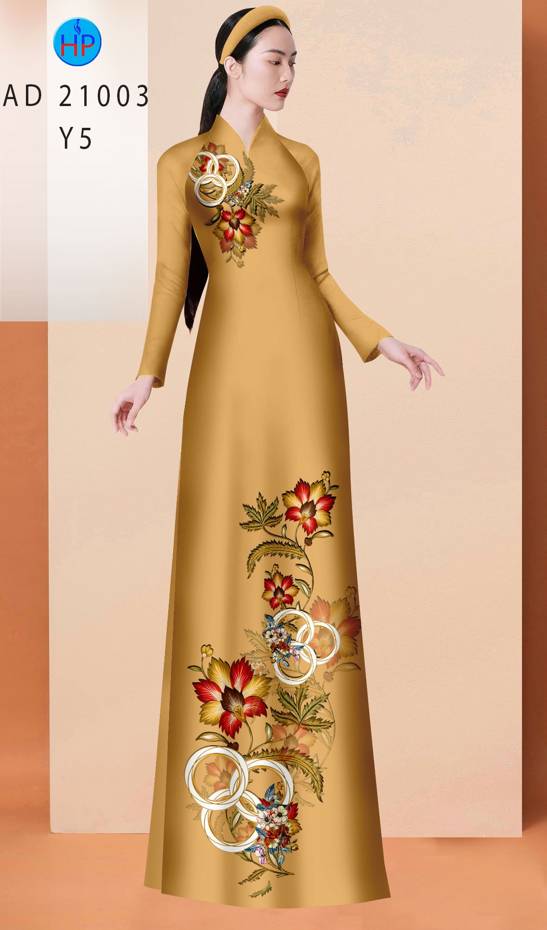 Vải Áo Dài Hoa In 3D Độc Đáo AD 21003 52 Vải Áo Dài Hoa In 3D Độc Đáo AD 21003