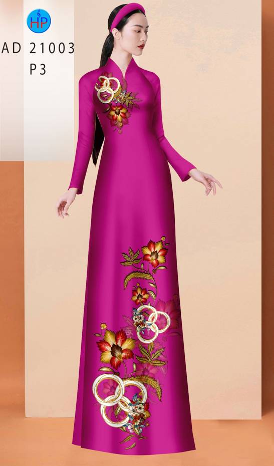 Vải Áo Dài Hoa In 3D Độc Đáo AD 21003 58 Vải Áo Dài Hoa In 3D Độc Đáo AD 21003