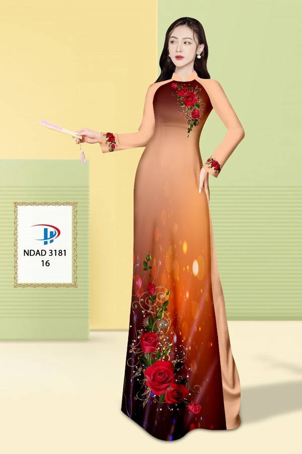 Vải Áo Dài Hoa Hồng Độc Đáo AD NDAD3181 57 Vải Áo Dài Hoa Hồng Độc Đáo AD NDAD3181