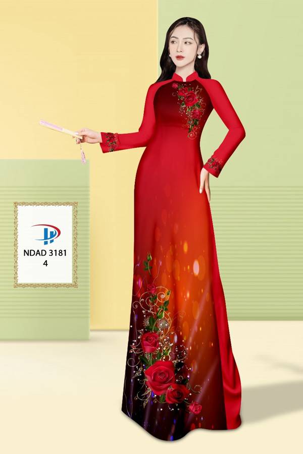 Vải Áo Dài Hoa Hồng Độc Đáo AD NDAD3181 69 Vải Áo Dài Hoa Hồng Độc Đáo AD NDAD3181