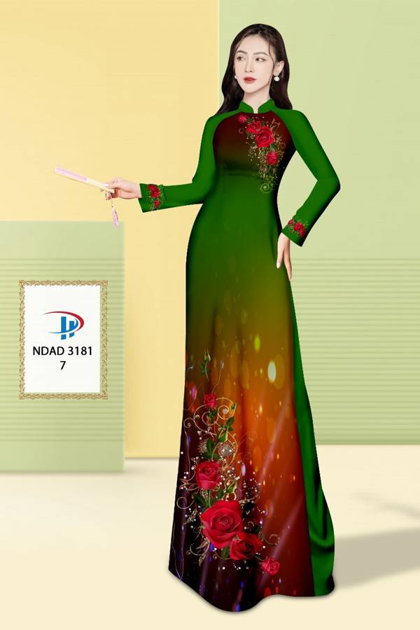 Vải Áo Dài Hoa Hồng Độc Đáo AD NDAD3181 72 Vải Áo Dài Hoa Hồng Độc Đáo AD NDAD3181