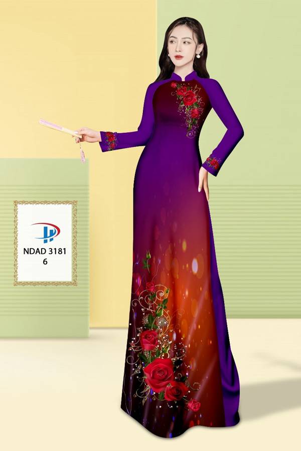 Vải Áo Dài Hoa Hồng Độc Đáo AD NDAD3181 71 Vải Áo Dài Hoa Hồng Độc Đáo AD NDAD3181