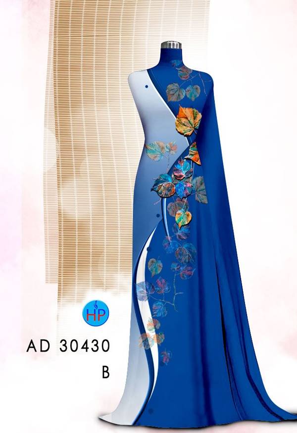 Vải Áo Dài In Hình Lá Mới Ra AD 30430 49 Vải Áo Dài In Hình Lá Mới Ra AD 30430