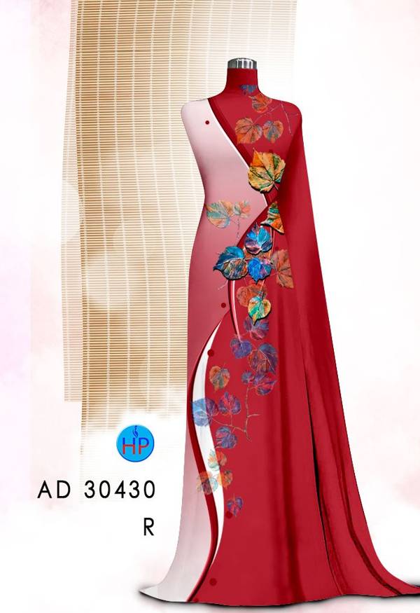 Vải Áo Dài In Hình Lá Mới Ra AD 30430 51 Vải Áo Dài In Hình Lá Mới Ra AD 30430