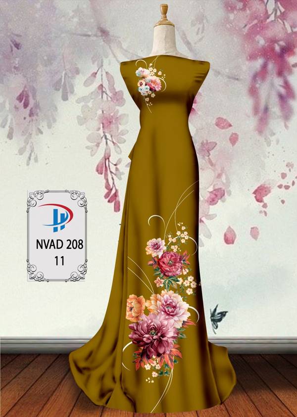 Vải Áo Dài Hoa In 3D Thiết Kế 2021 AD NVAD208 51 Vải Áo Dài Hoa In 3D Thiết Kế 2021 AD NVAD208