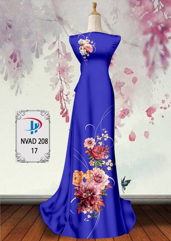 Vải Áo Dài Hoa In 3D Thiết Kế 2021 AD NVAD208 57 Vải Áo Dài Hoa In 3D Thiết Kế 2021 AD NVAD208