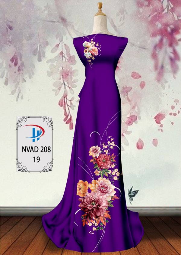 Vải Áo Dài Hoa In 3D Thiết Kế 2021 AD NVAD208 59 Vải Áo Dài Hoa In 3D Thiết Kế 2021 AD NVAD208