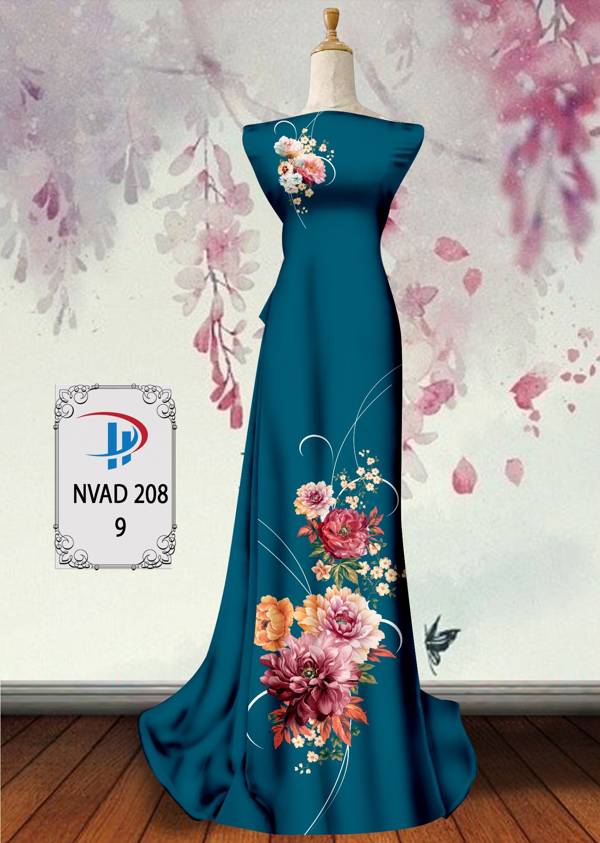 Vải Áo Dài Hoa In 3D Thiết Kế 2021 AD NVAD208 73 Vải Áo Dài Hoa In 3D Thiết Kế 2021 AD NVAD208