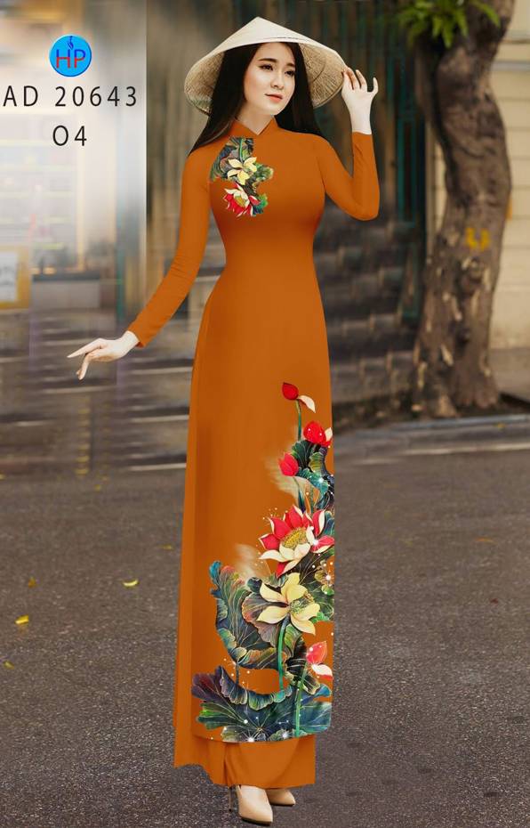 Vải Áo Dài Hoa Sen Độc Đáo AD 20643