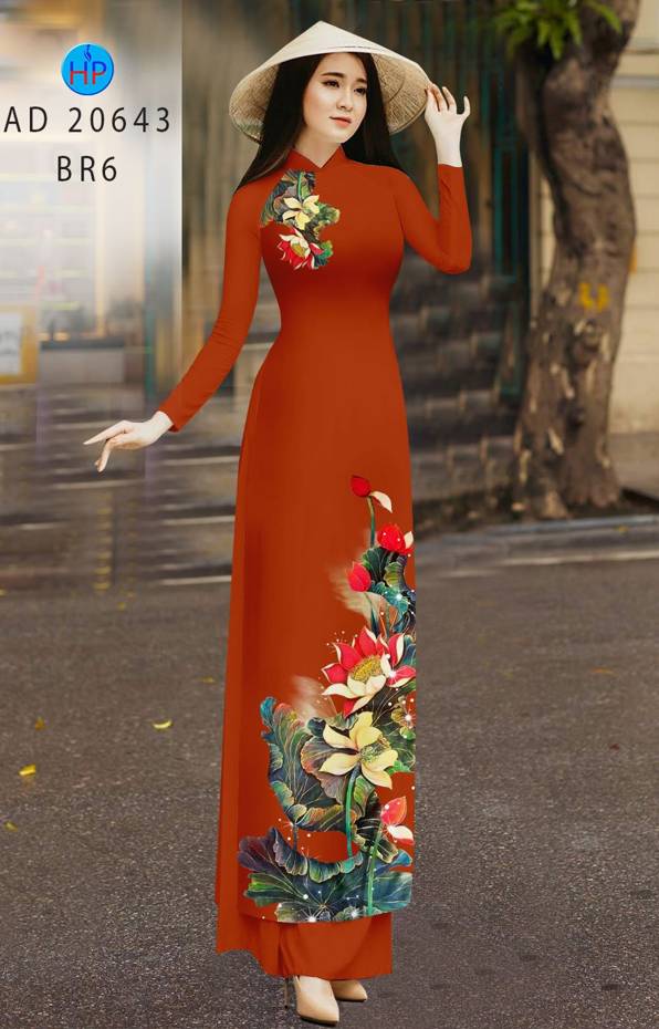 Vải Áo Dài Hoa Sen Độc Đáo AD 20643