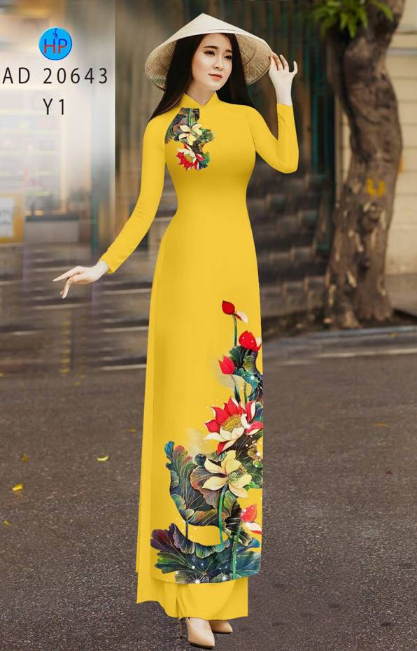 Vải Áo Dài Hoa Sen Độc Đáo AD 20643