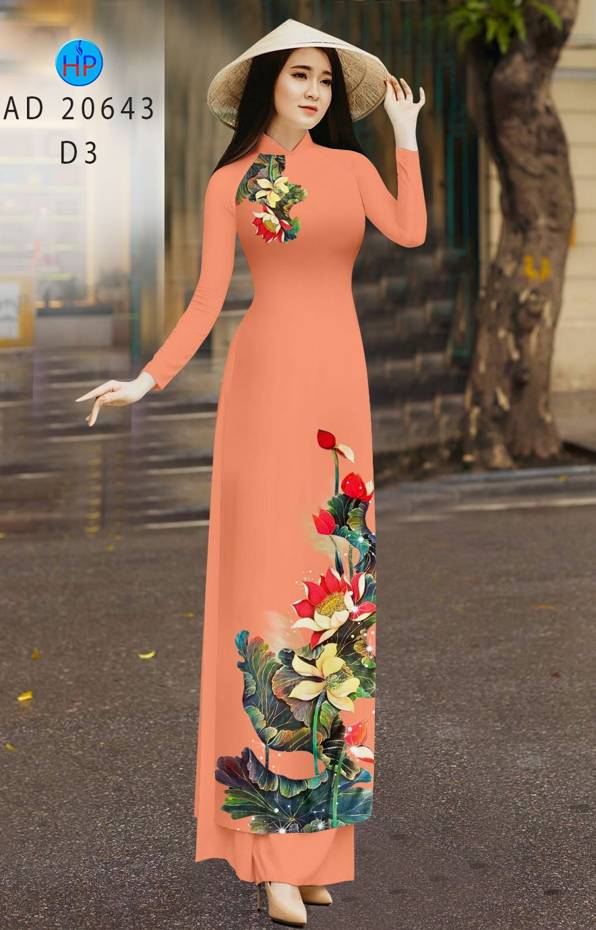 Vải Áo Dài Hoa Sen Độc Đáo AD 20643