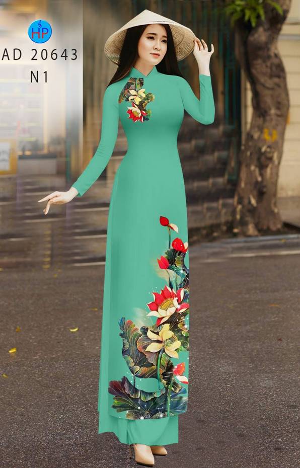 Vải Áo Dài Hoa Sen Độc Đáo AD 20643