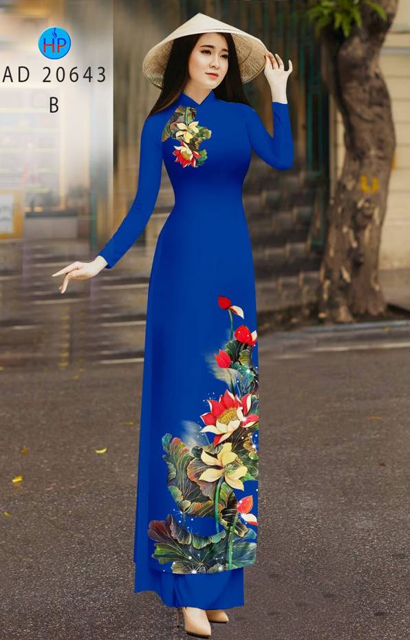Vải Áo Dài Hoa Sen Độc Đáo AD 20643