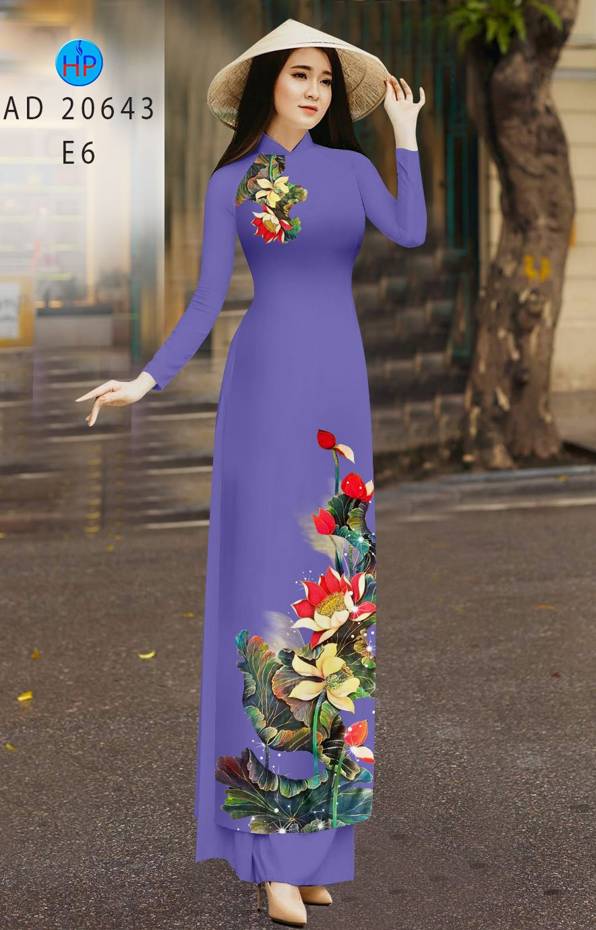 Vải Áo Dài Hoa Sen Độc Đáo AD 20643