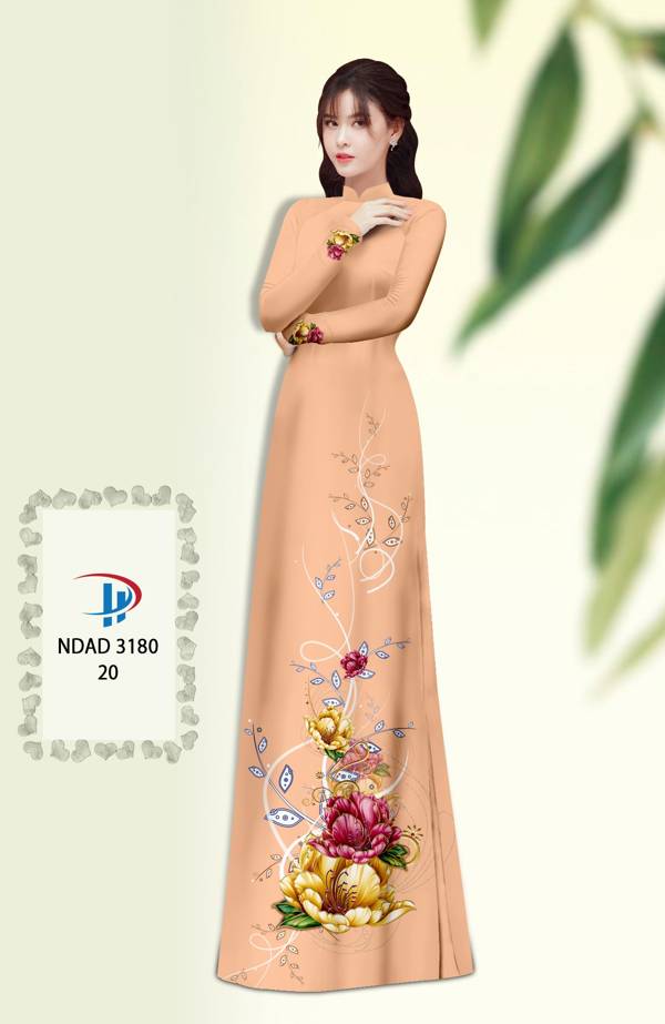 Vải Áo Dài Hoa In 3D Vừa Ra AD NDAD3180 60 Vải Áo Dài Hoa In 3D Vừa Ra  AD NDAD3180