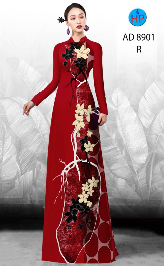 Vải Áo Dài Hoa In 3D Mới Ra AD 8901 43 Vải Áo Dài Hoa In 3D Mới Ra AD 8901