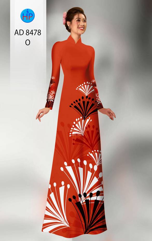 Vải Áo Dài Hoa In 3D Kiểu Mới AD 8478 52 Vải Áo Dài Hoa In 3D Kiểu Mới AD 8478